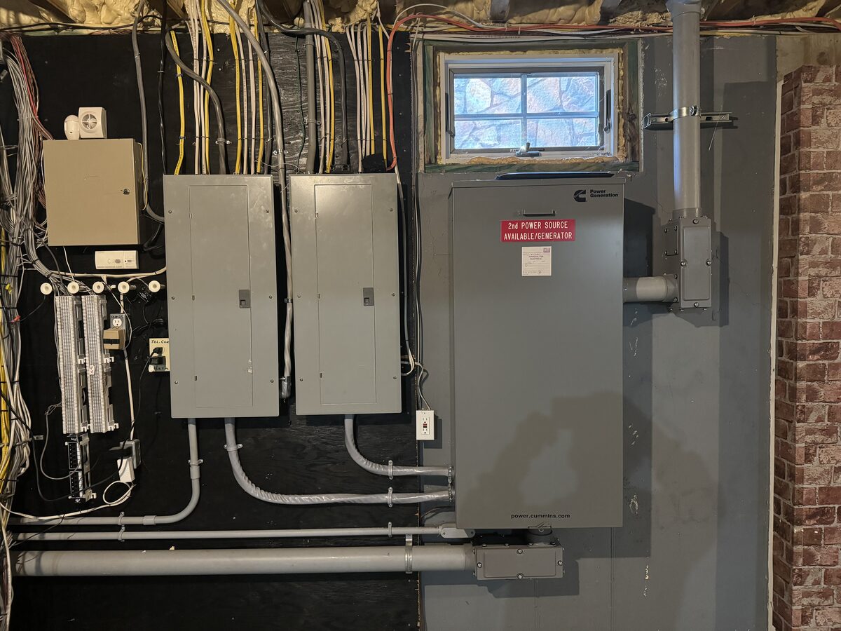 Cummins automatic transfer switch and dual panel installation